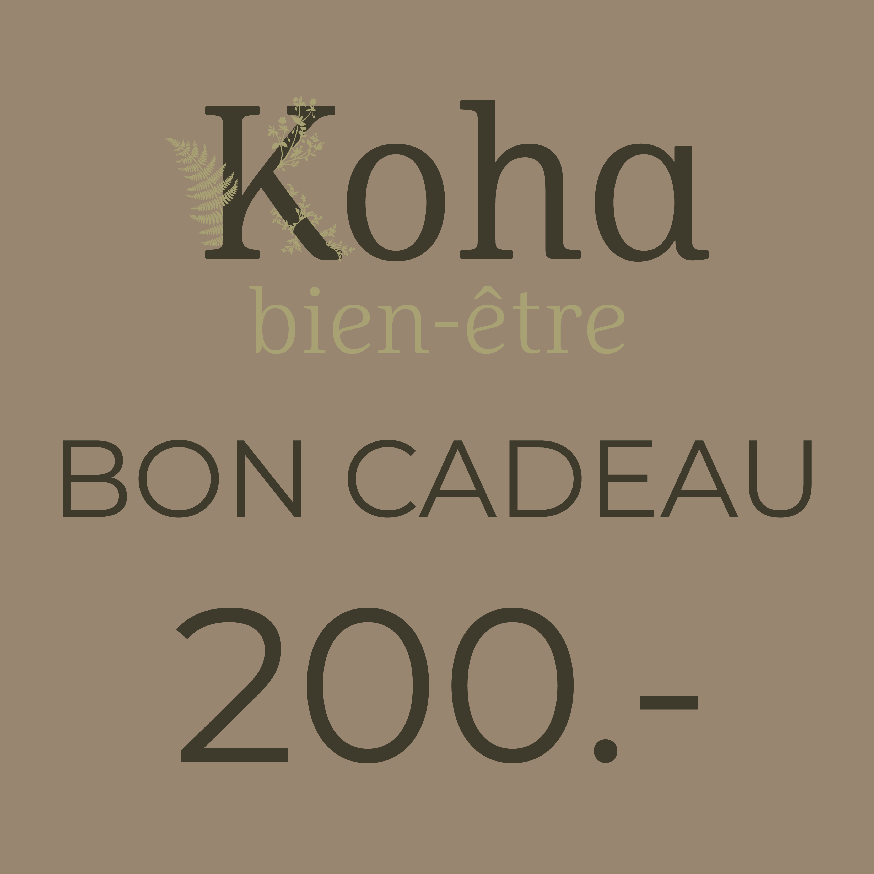 Bon cadeau de 200.-
