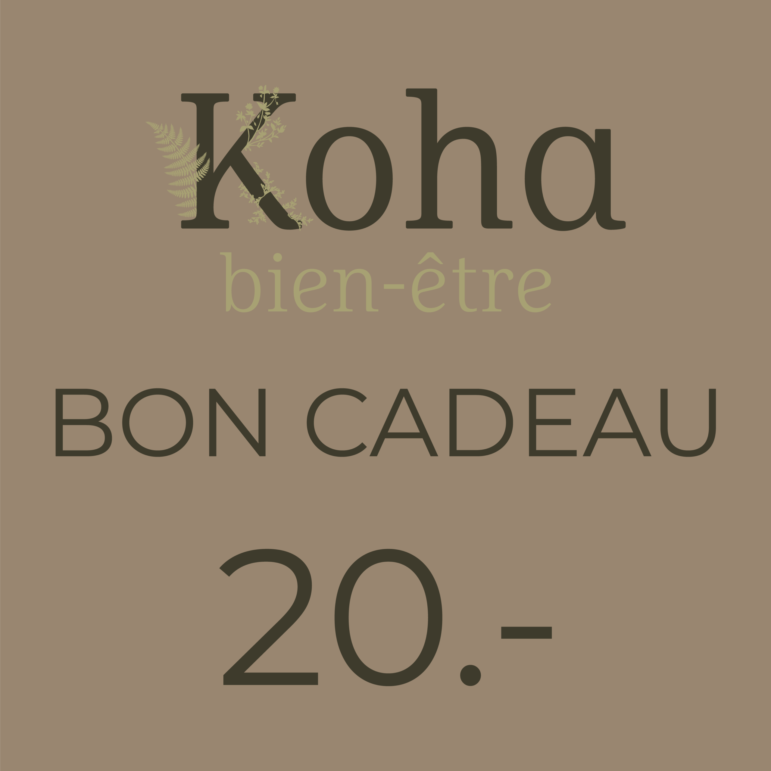 Bon cadeau de 20.-